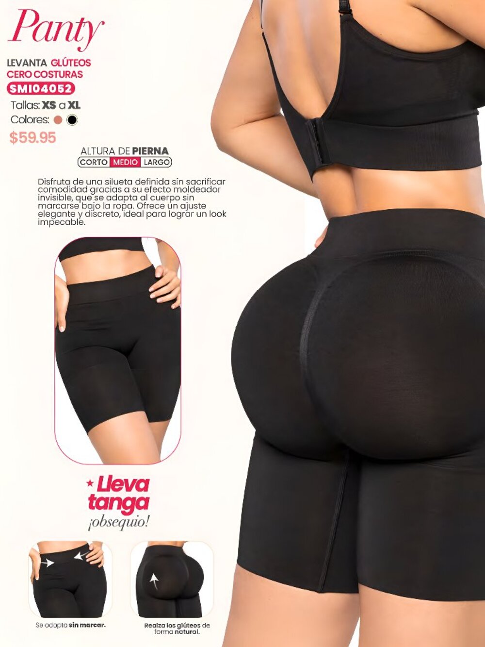 Short Moldeador Seamfree para Usar Bajo Todo Invisible SMI04052 Stagmi Shaper XL